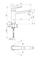 Ideal Standard CeraPlan III Küchenarmatur mit hoch angesetztem Gussauslauf Vorfenstermontage