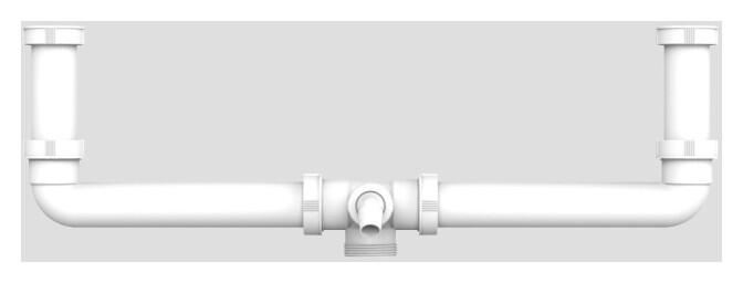SANIT Ablaufverbindung G1 1/2 zentrisch mit 2x Anschlussrohr