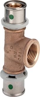 VIEGA T-Stück 20 x 1/2 IG x 20mm, Rotguss