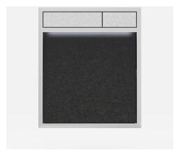 SANIT Betätigungsplatte LIS mit Beleuchtung Grundplatte Granit schwarz Tastenpaar mattchrom