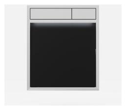 SANIT Betätigungsplatte LIS mit Beleuchtung Grundplatte Glas schwarz Tastenpaar chrom hochglanz