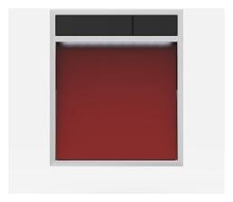 SANIT Betätigungsplatte LIS mit Beleuchtung Grundplatte Glas rot Tastenpaar schwarz