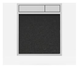 SANIT Betätigungsplatte LIS ohne Beleuchtung Grundplatte Granit schwarz Tastenpaar chrom