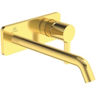 Ideal Standard Joy Wand-Waschtischarmatur Bausatz 2, Auslauf 220 mm Brushed Gold