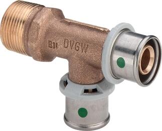 VIEGA T-Stück 3/4 AG x 16 x 16mm, Rotguss