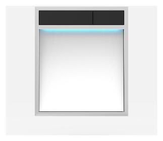 SANIT Betätigungsplatte LIS mit Beleuchtung Grundplatte Glas weiss Tastenpaar schwarz