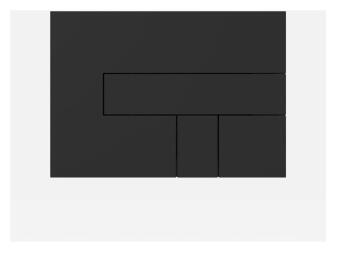 SANIT Betätigungsplatte LOS Kunststoff, schwarz